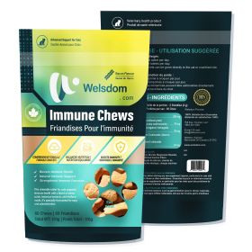 Welsdom Pets Cat Immune Chew - 60 Chews | Immune Support Tablets for Cats | Amino Acid & Botanical Formula | Antioxidant & Nutrient Support | Pal